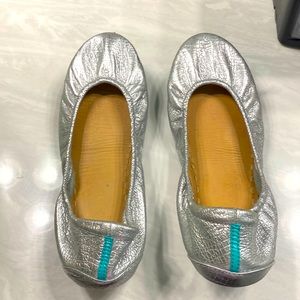 Tieks Metallic Silver Flats